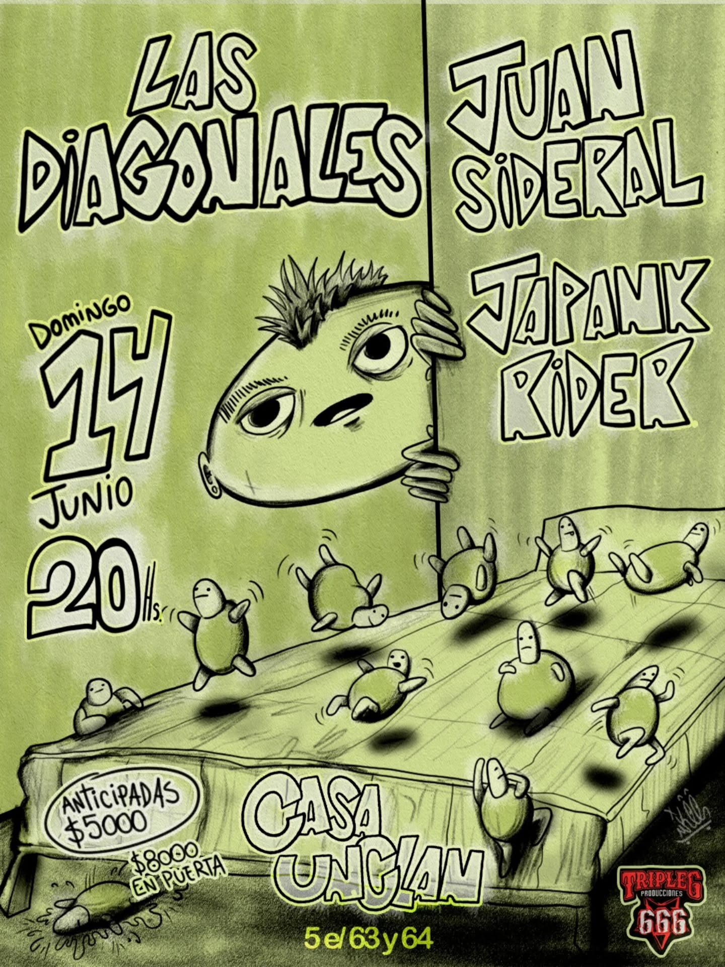 Las Diagonales + Japank Rider + Juan Sideral 
