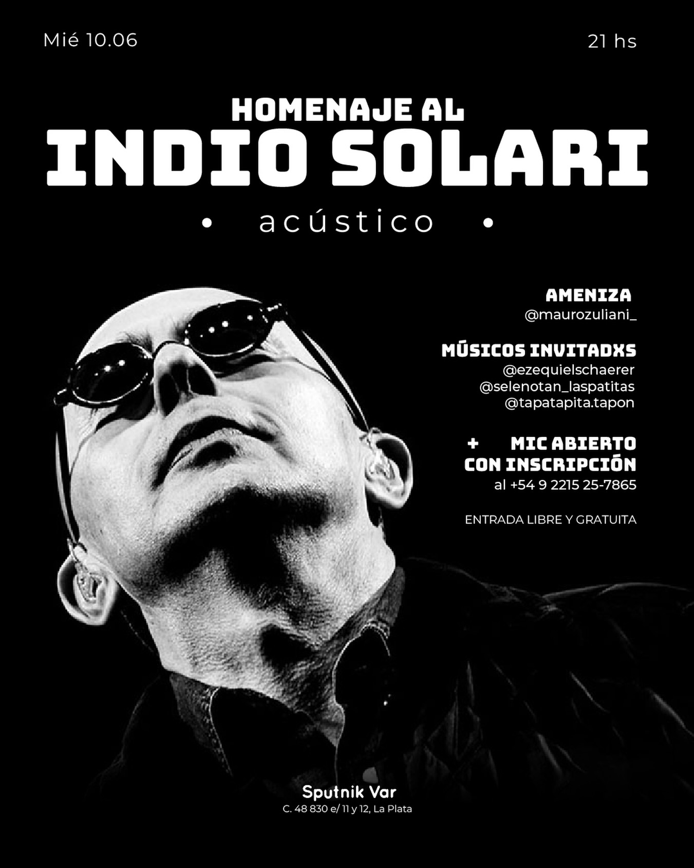 Noche acústica dedicada al Indio
