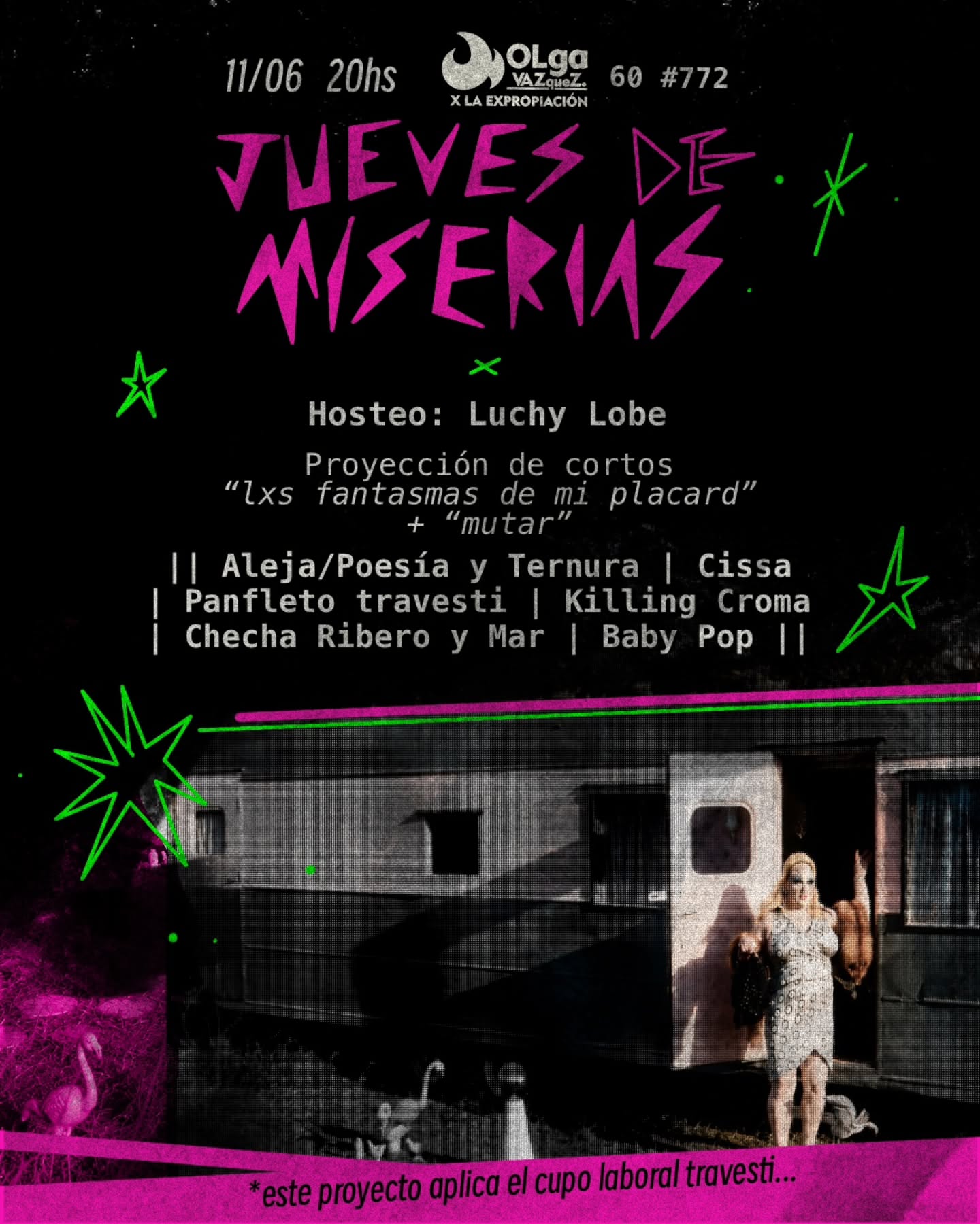 Jueves de miseria - Evento cultural travesti trans