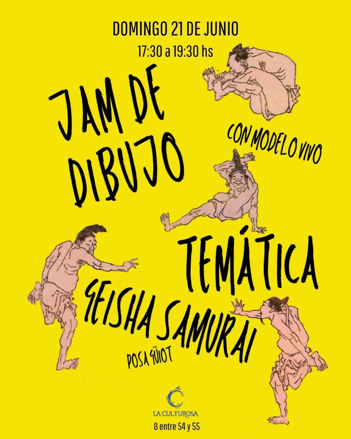 Jam de Dibujo con Modelo Vivo, ¡y la temática es geisha samurai!