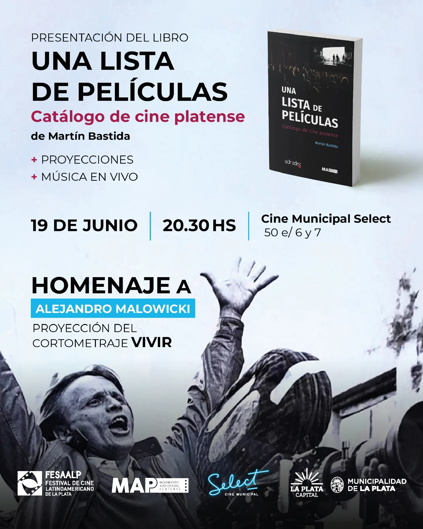 Presentación del libro Una lista de peliculas (catálogo de cine platense)