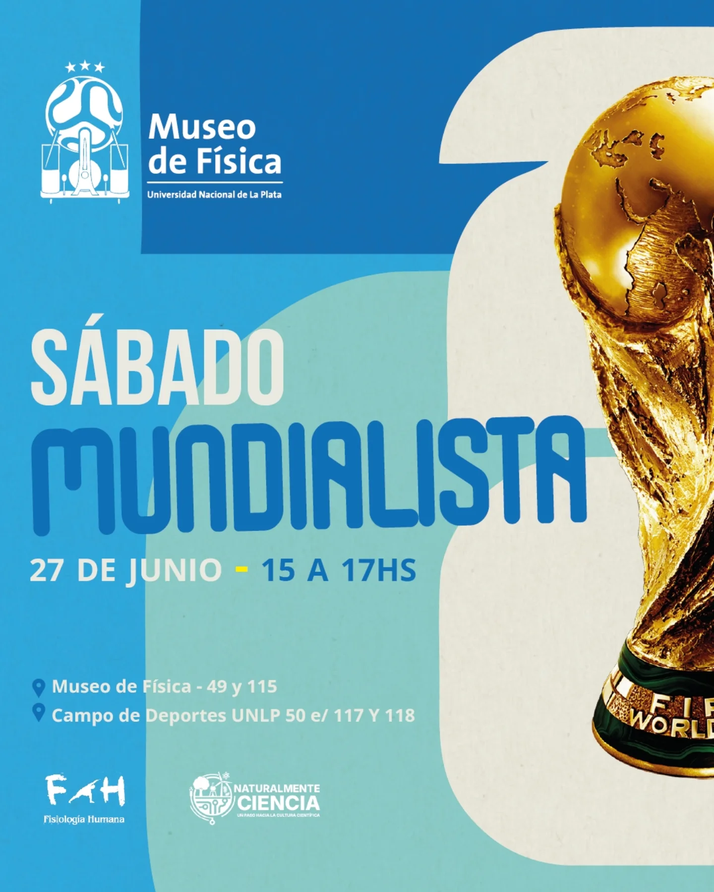 Ciencia y fútbol - Cátedra de fisiología humana con actividades - Intercambio de figuritas - Juegos y trivias