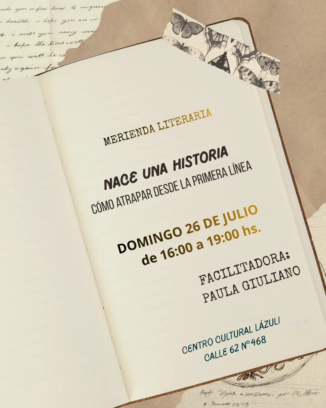 Merienda literaria - Un espacio de escritura creativa