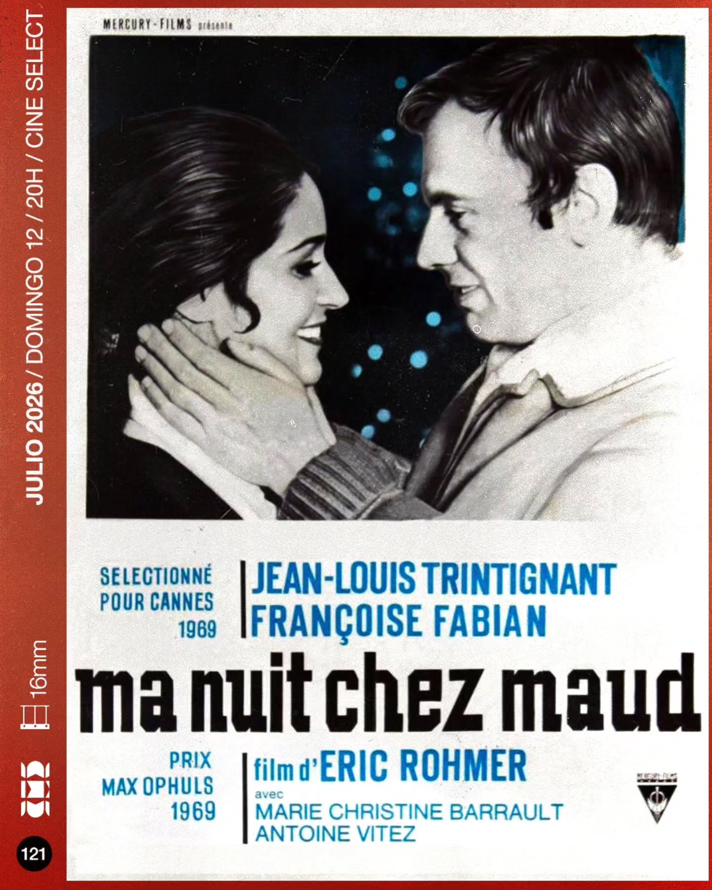 Mi noche con Maud - Dir. Éric Rohmer Año: 1969