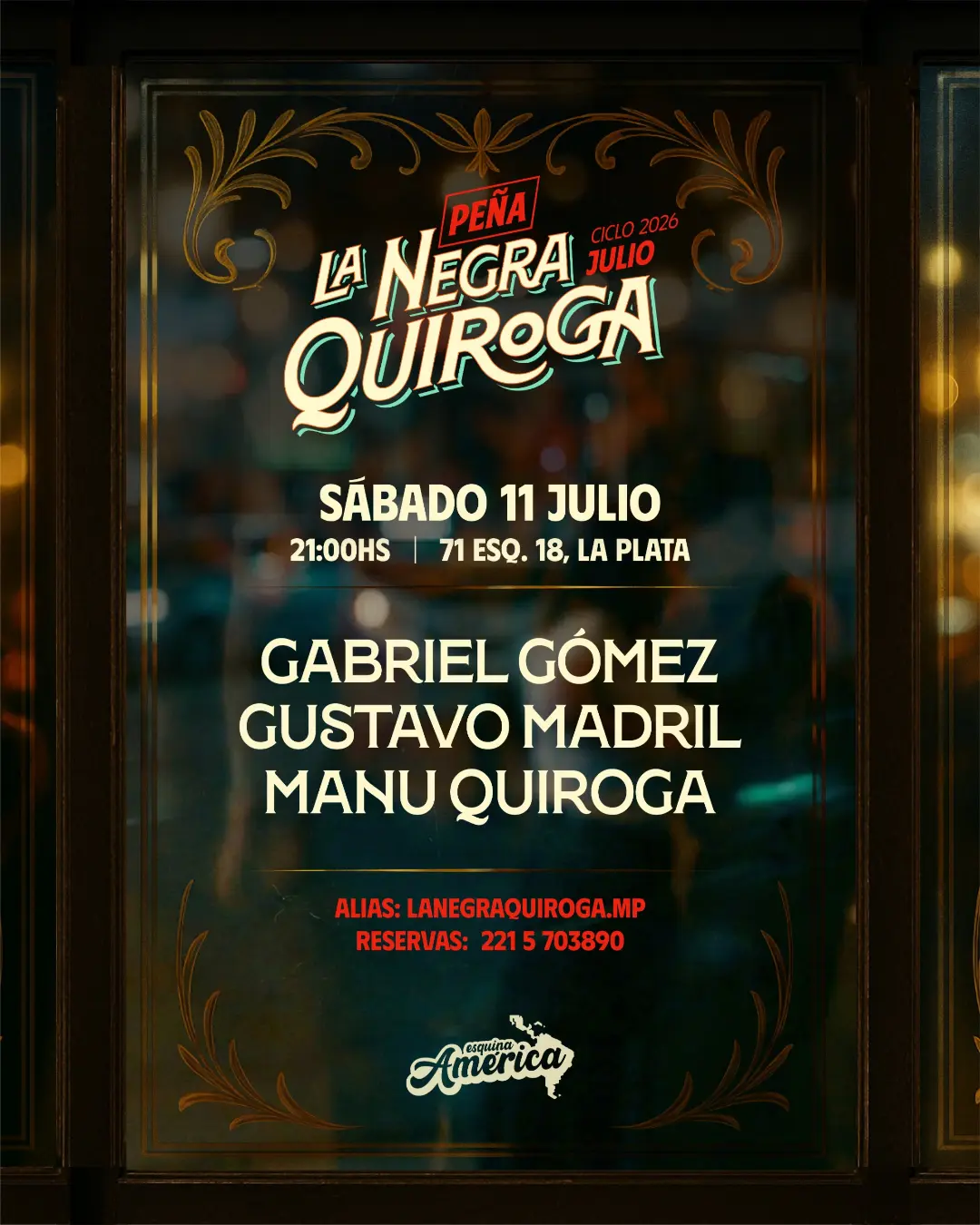 La Negra Quiroga - Manu Quiroga + Gabriel Gómez + Gustavo Madril