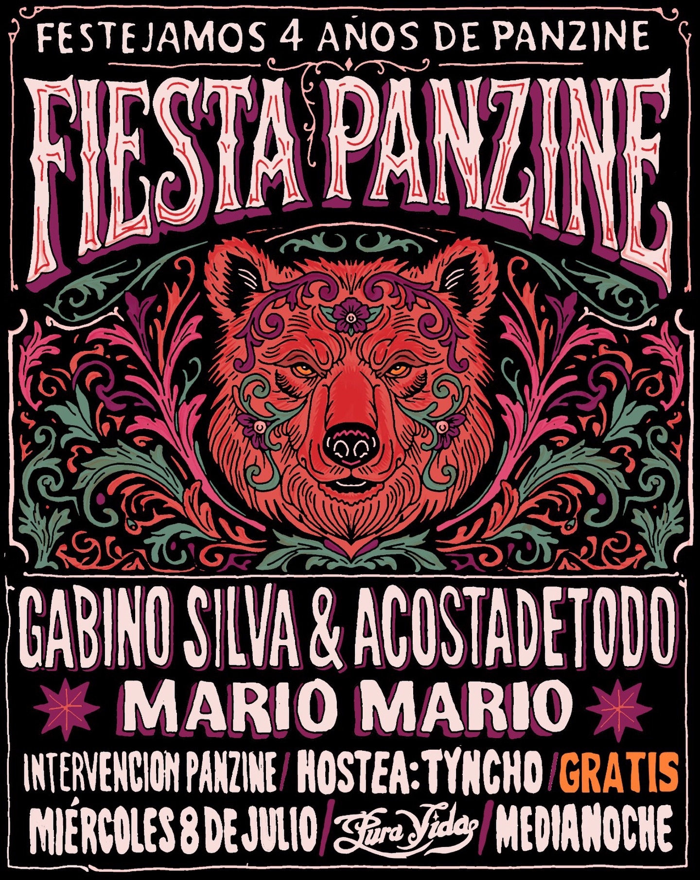 Gabino Silva + Acostadetodo + Mario Mario - Fiesta Panzine