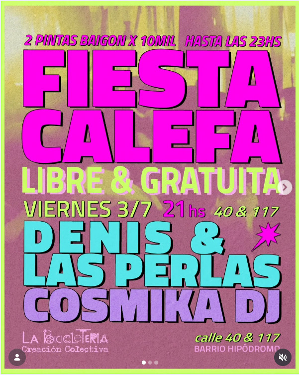 Fiesta Calefa - Denis y las perlas + Cosmika dj