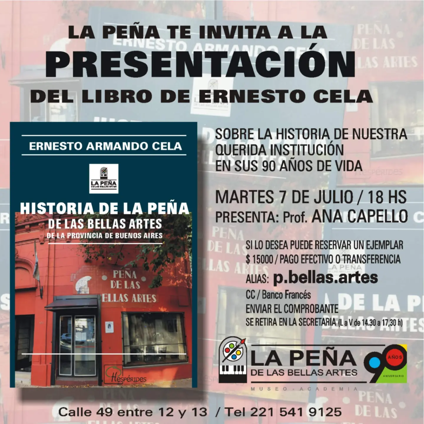 Presentación del libro Historia de la Peña - Ernesto Cela
