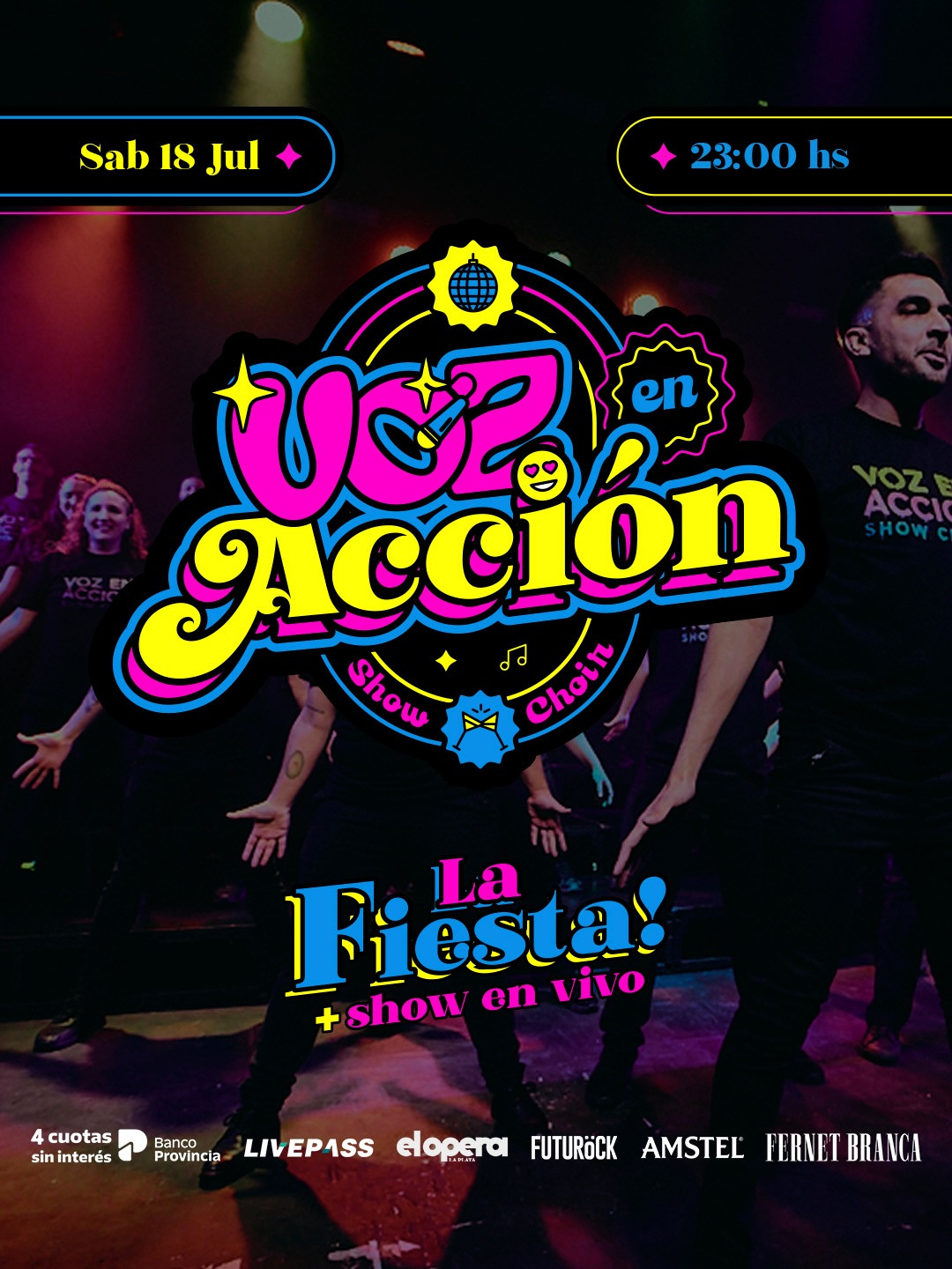 La fiesta de voz en acción