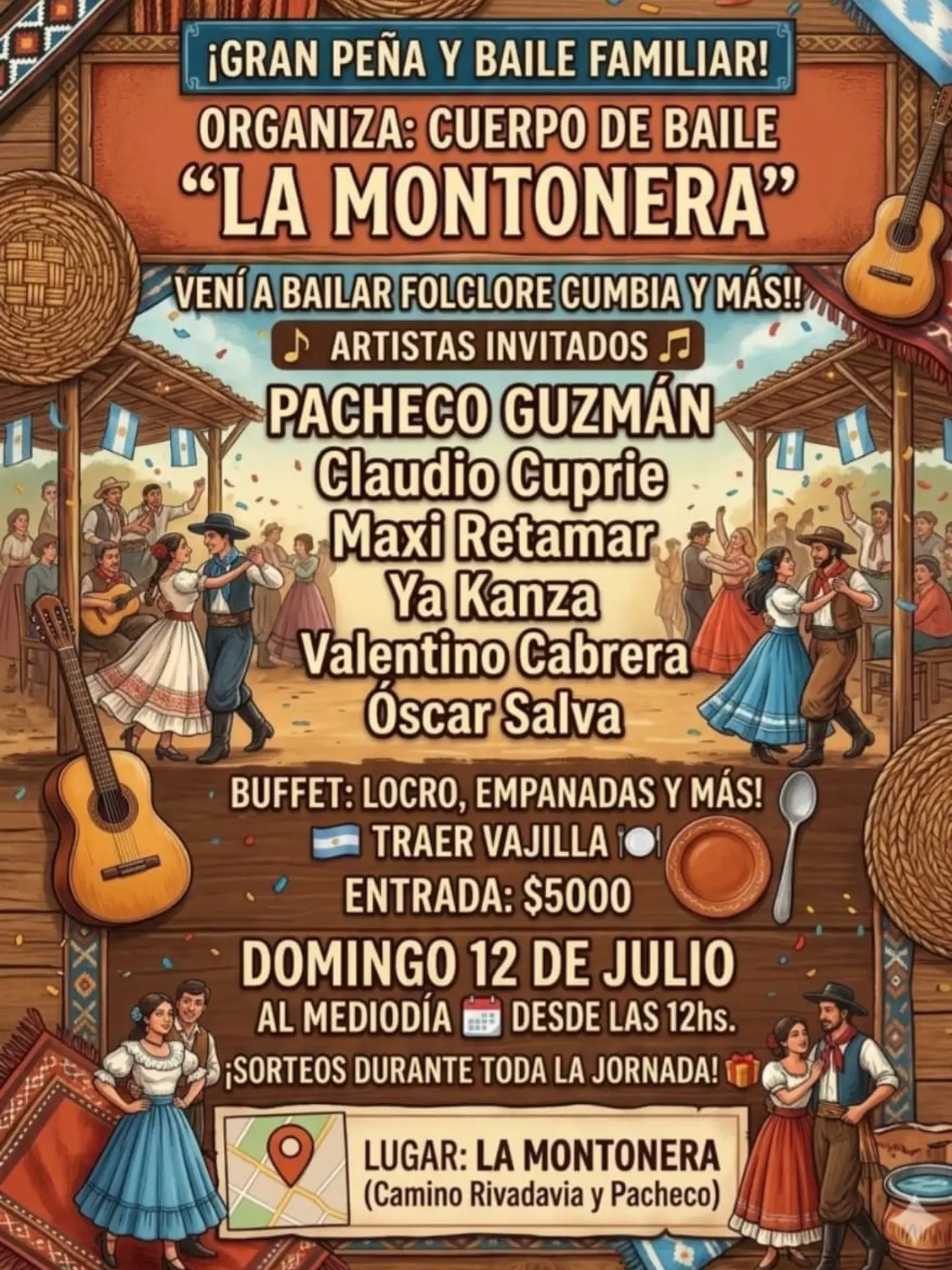 Gran Peña y Baile Familiar en La Montonera