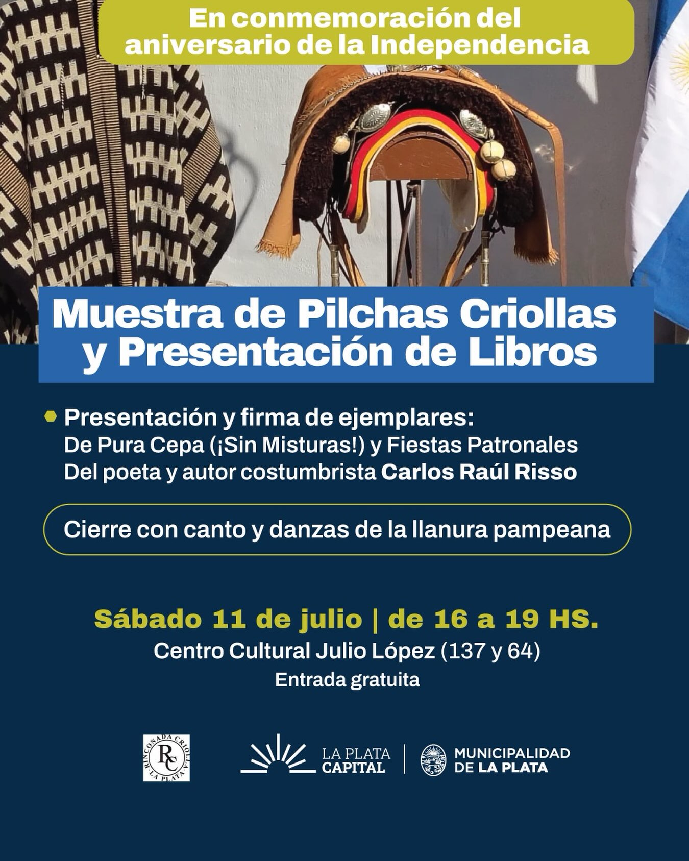 Muestra de pilchas criollas y presentación de libros