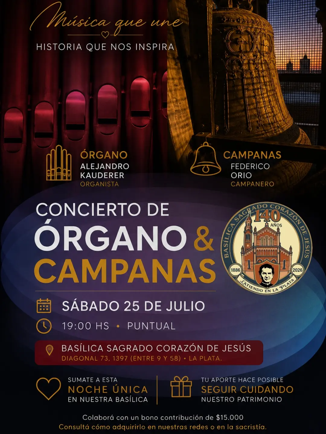 Concierto de órgano y campanas
