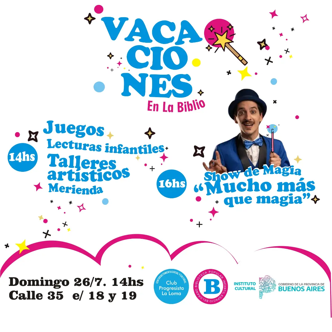 Juegos, lecturas infantiles y show de magia