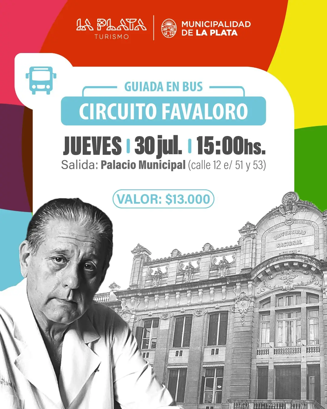 Caminata guiada - Circuito Favaloro en Bus