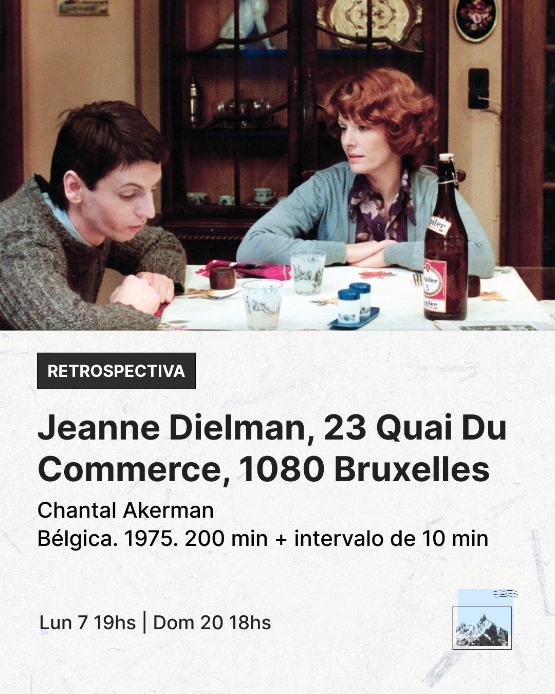 Jeanne Dielman, 23, quai du Commerce, 1080 Bruxelles (Dir. Chantal Akerman - 1975)