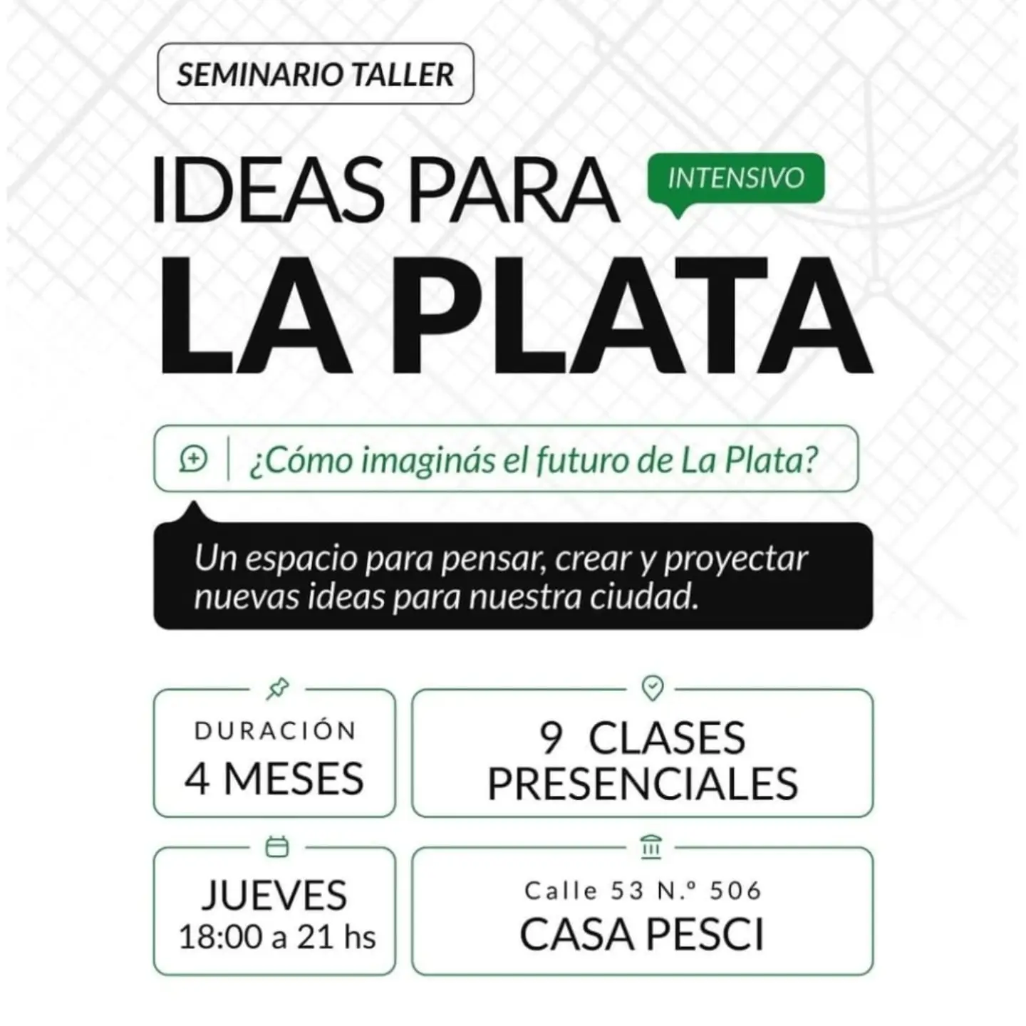 Ideas para La Plata - Seminario - Taller intensivo
