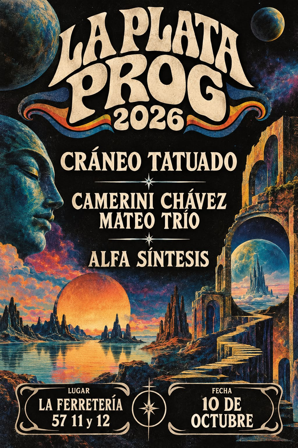 La Plata PROG: Cráneo tatuado - Camerino Chávez Mateo Trio - Alfa sintesis